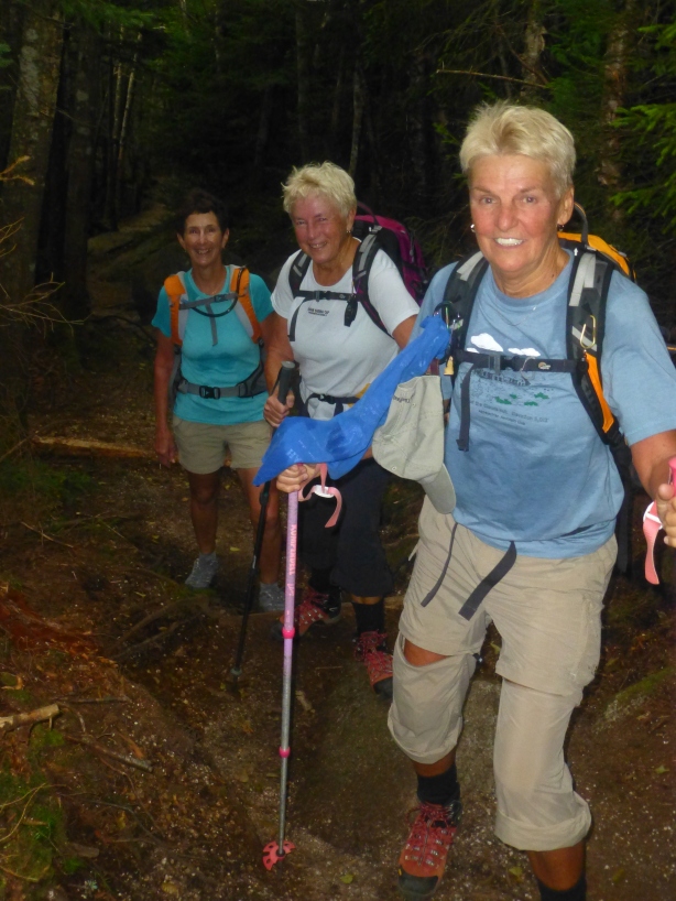 Ascending Osceola Mountain in the White Mountains with Karen and Polly