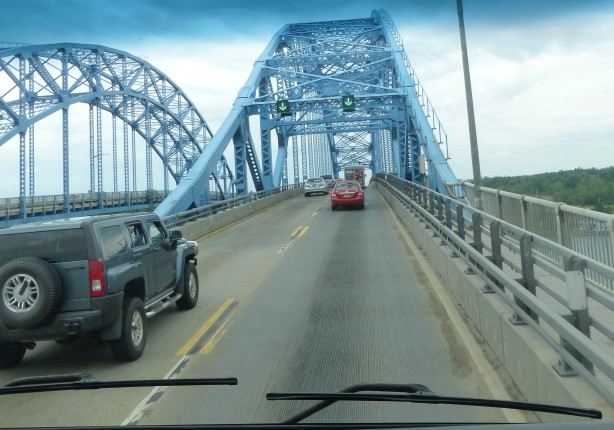 The bridge from Buffalo to Grand Island.  Notice the windshield wipers are still intact.